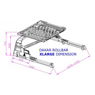 Роллбар Dakar с LED (без ролетов) Volkswagen Amarok 2010-2022 гг. фото 4